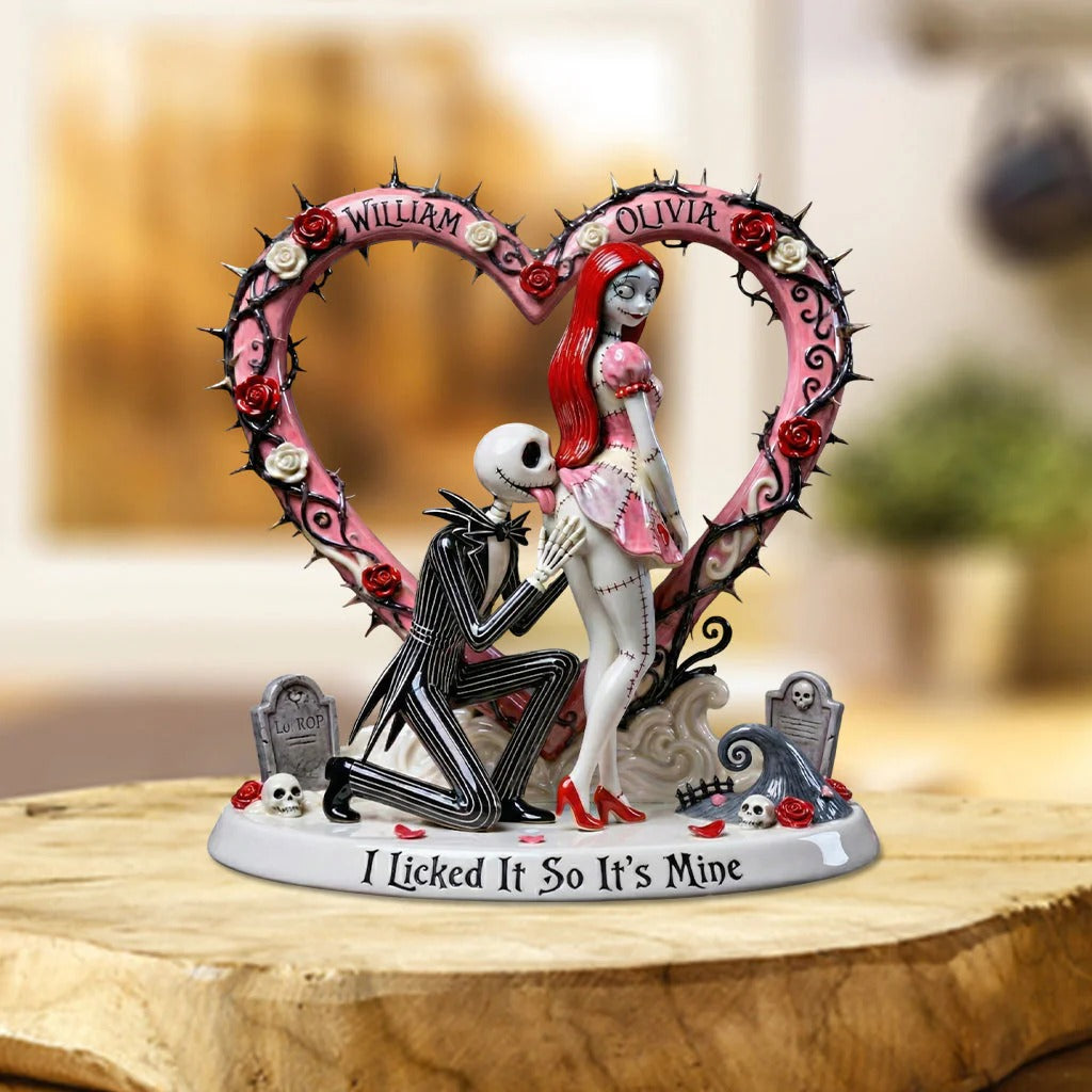 I Licked It So It's Mine Horror Gothic Naughty Couple Acrylic Plaque, Unique Valentines Gifts
