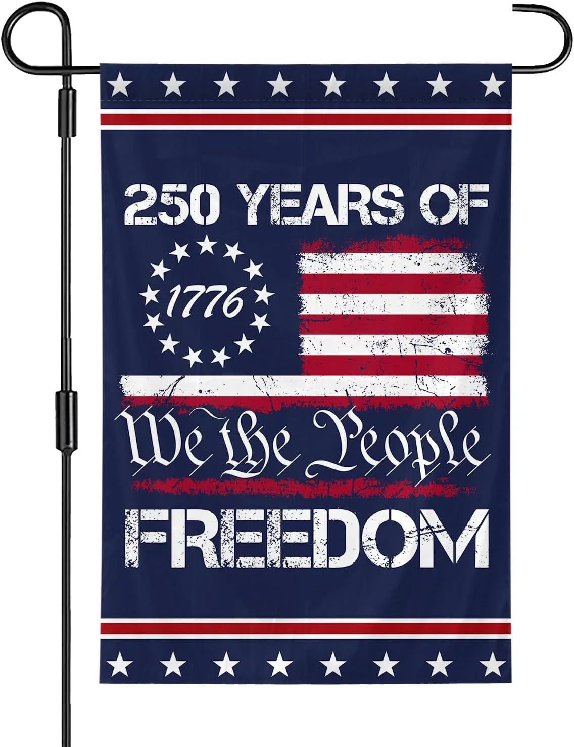 We The People 1776-2026 Memorial Day Patriotic 250th Birthday Garden Flag, Outdoor House Decor