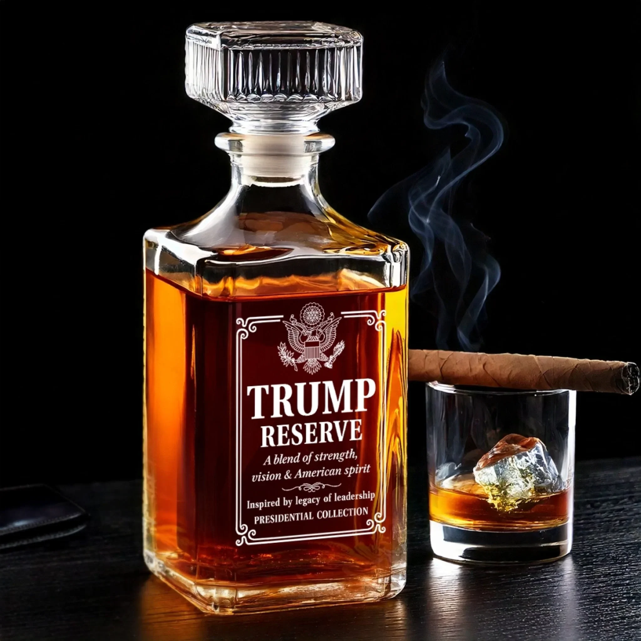 45 47 Republican State Glass Whiskey Bottle, Luxury Whiskey Glass, Whiskey Decanter Set