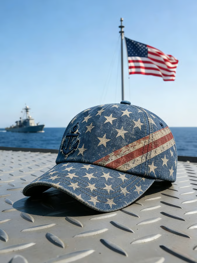 U.S. Navy 250th Anniversary Printed Baseball Cap, USA 1776-2026 Classic Cap Mens Dad Cap