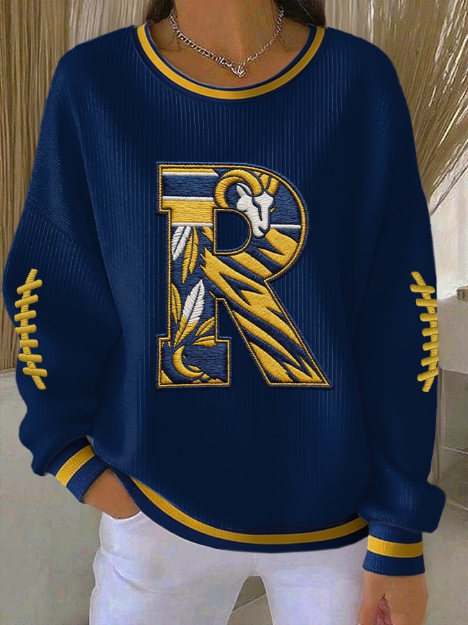 Ram's Head Football American Football Team Long Sleeve Football Shirt, Gift Ideas For Football Fans, Football T-Shirt