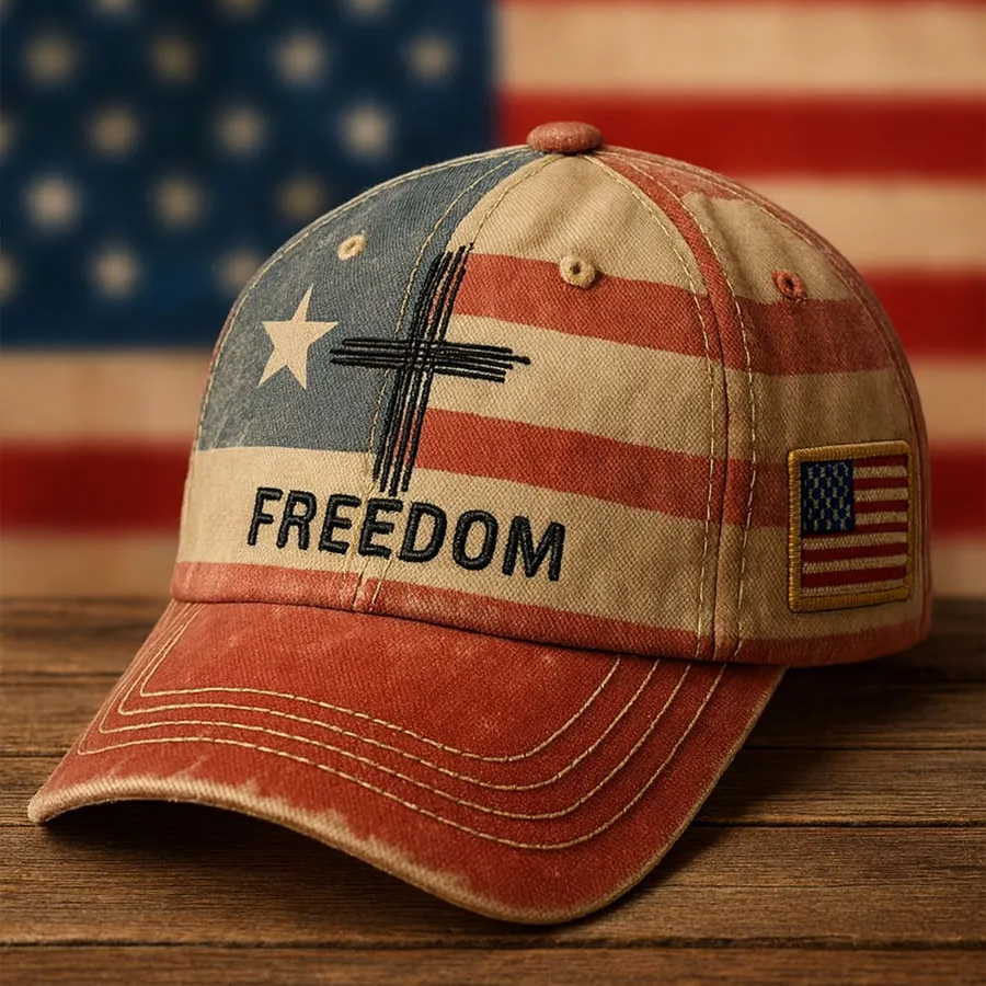 American Flag Printed Hat, 250th Anniversary Patriotic Hat, Classic Cap