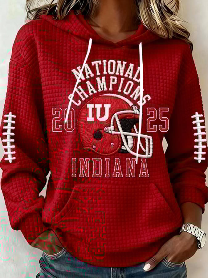 Football Helmet National Champions Red Print Hoodie, The Big Game Football Hoodie, American Football Shirt