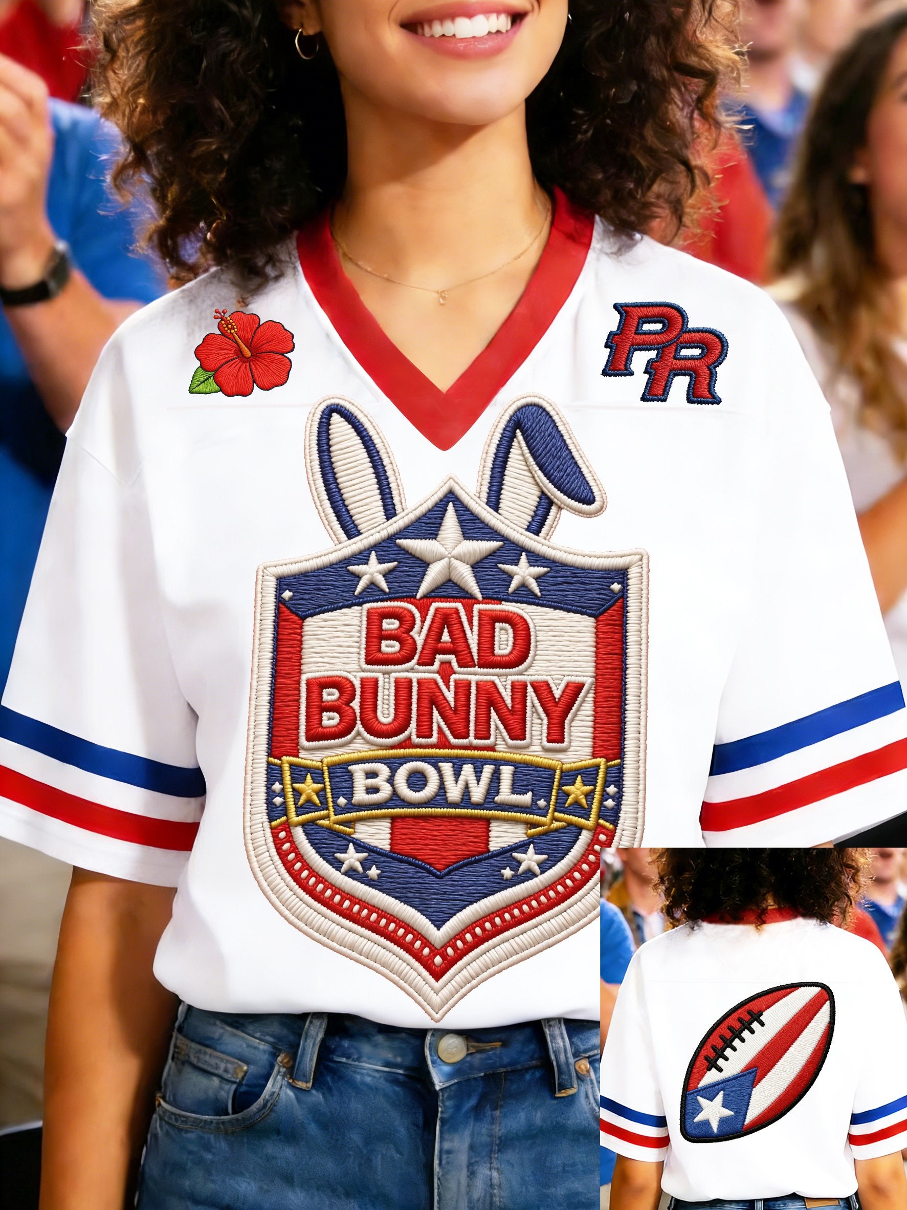 Bad Bunny Bowl Football Theme Big Game Football Tee, Best Half-Time Moments Print Game Day Shirt