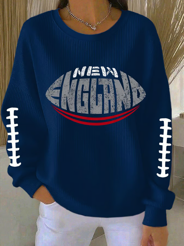 New England Football Nation Tee The Big Game Football 2026 Printed Hoodie American Football Jersey