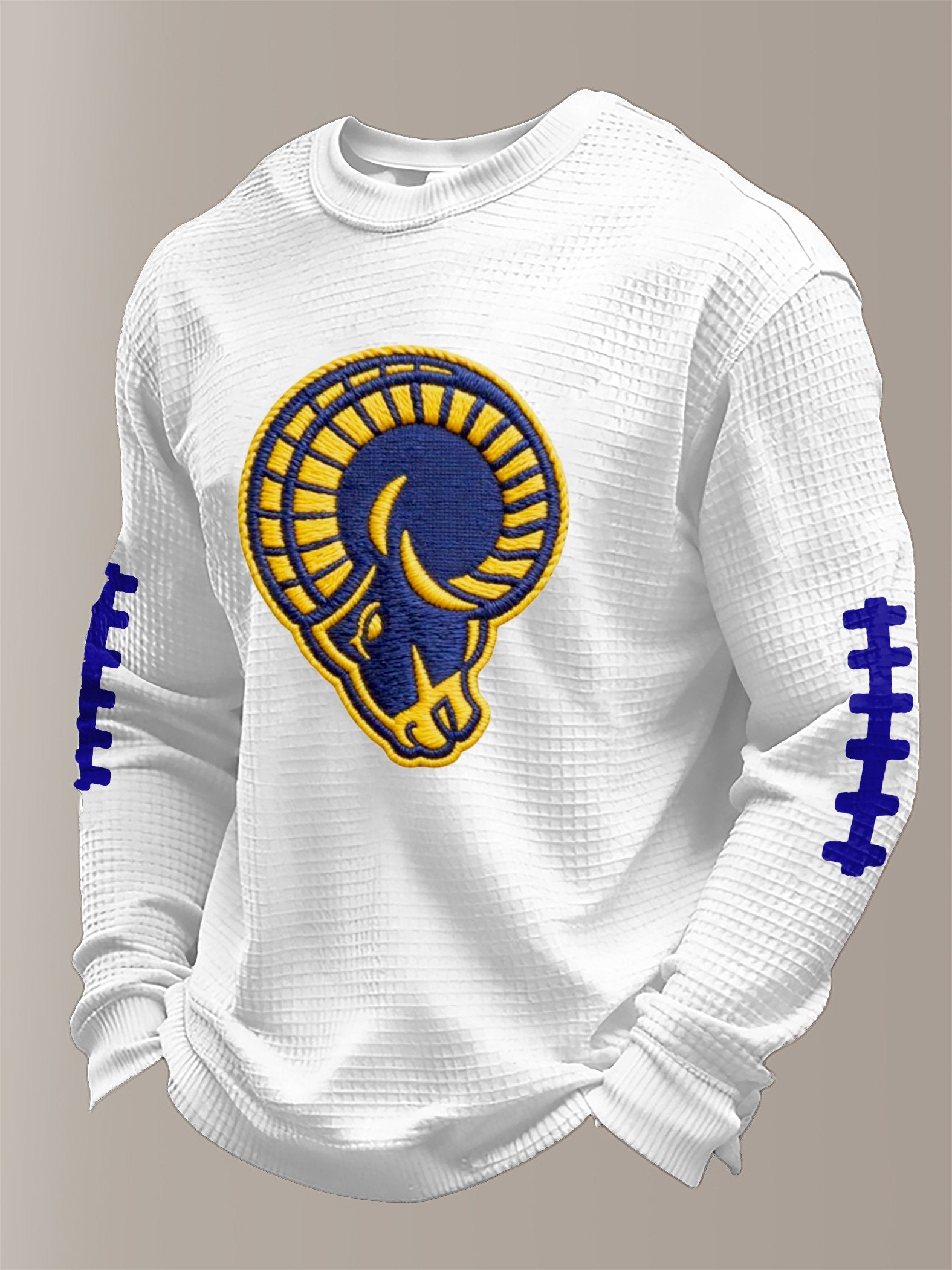 Ram's Head Football American Football Team Long Sleeve Football Shirt, Football Fans Printed Shirt