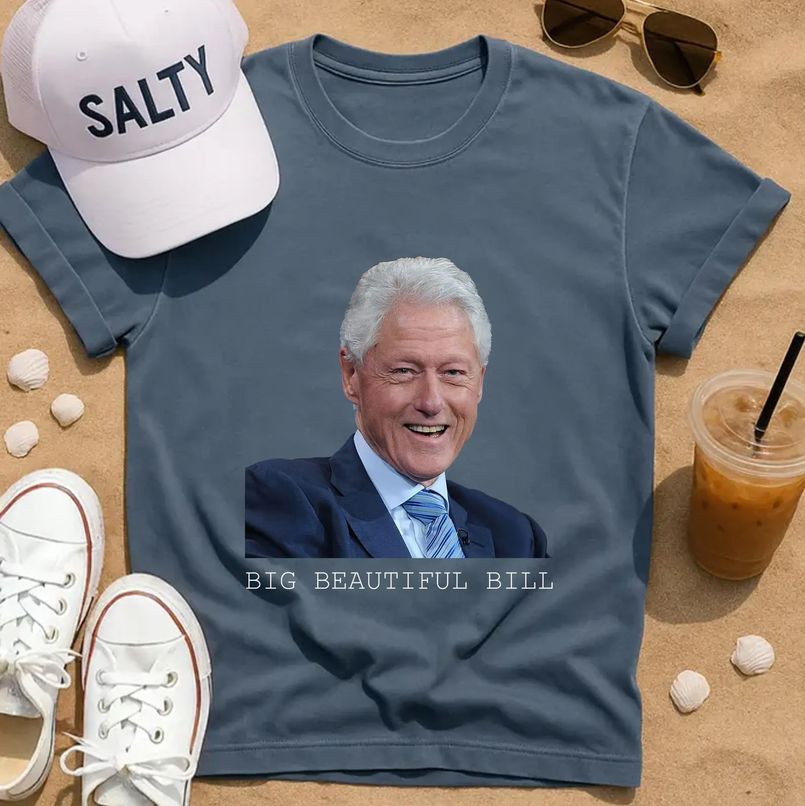 Big Beautiful Bill Christmas Trending Meme Shirt, Trump Bubba Shirt, Satirical Portrait Donica Funny Tee