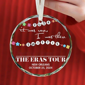 It Was Rare, I Was There Personalized Christmas Glass Ornament, The Eras Tour, Gift For Swifties