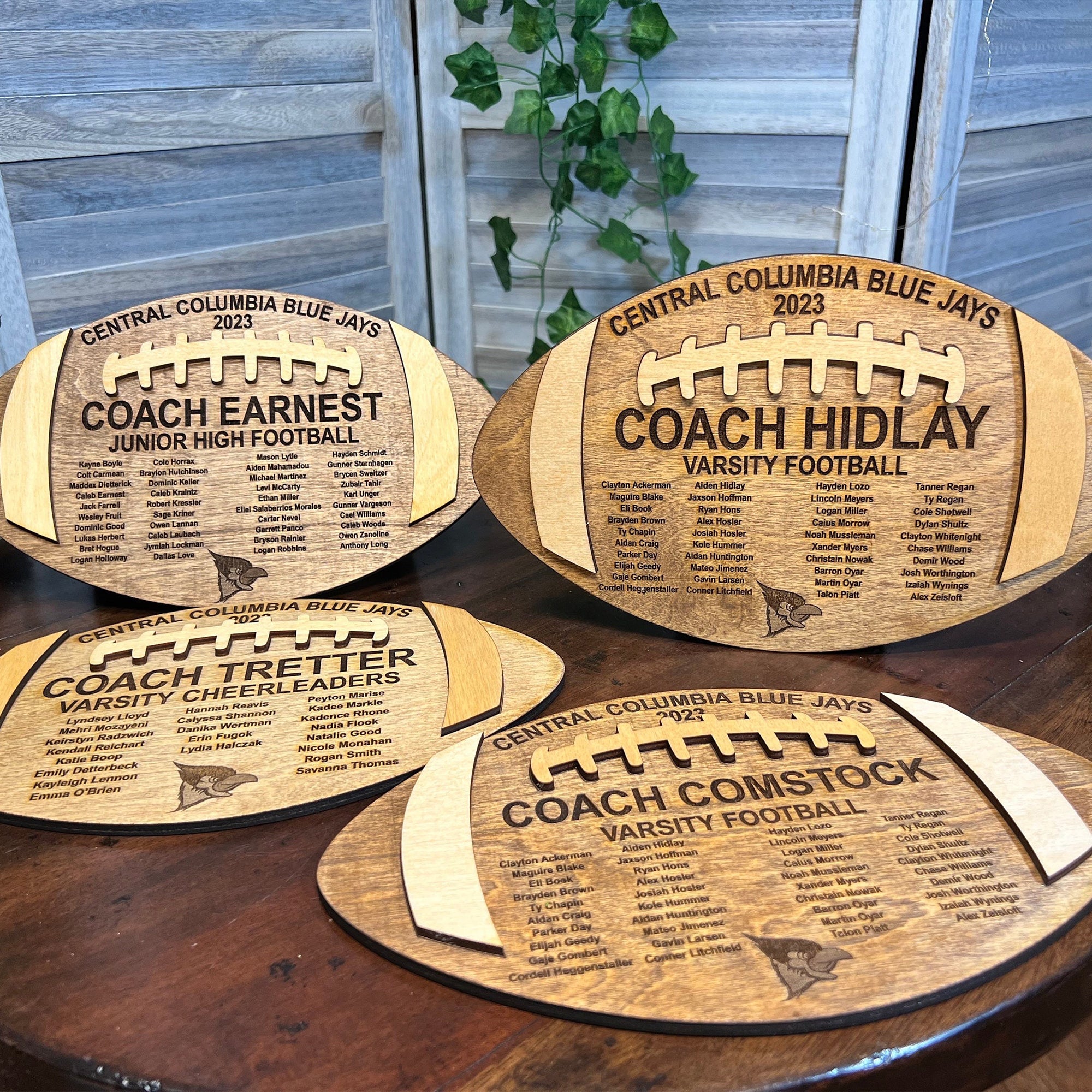 Personalized Football Coach Wood Sign, Gift For Football Fans, Thank You Gift for Coaches