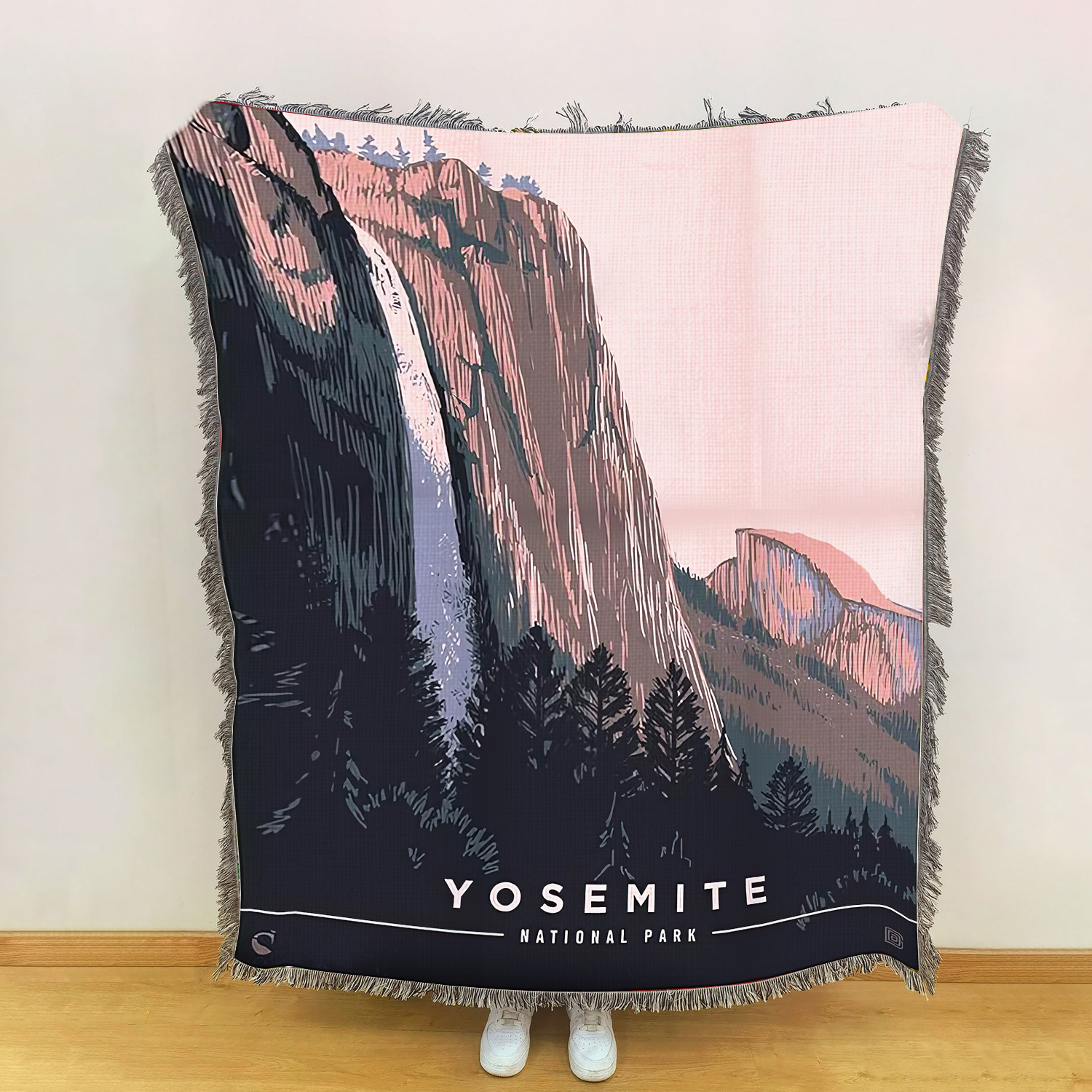 Yosemite National Park Woven Blanket, Gifts For National Park Lovers, Outdoor Blanket