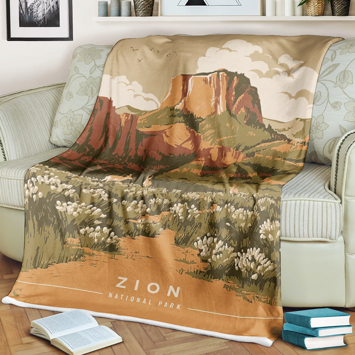 Zion National Park Fleece Blanket, Gifts For National Park Lovers, Outdoor Blanket