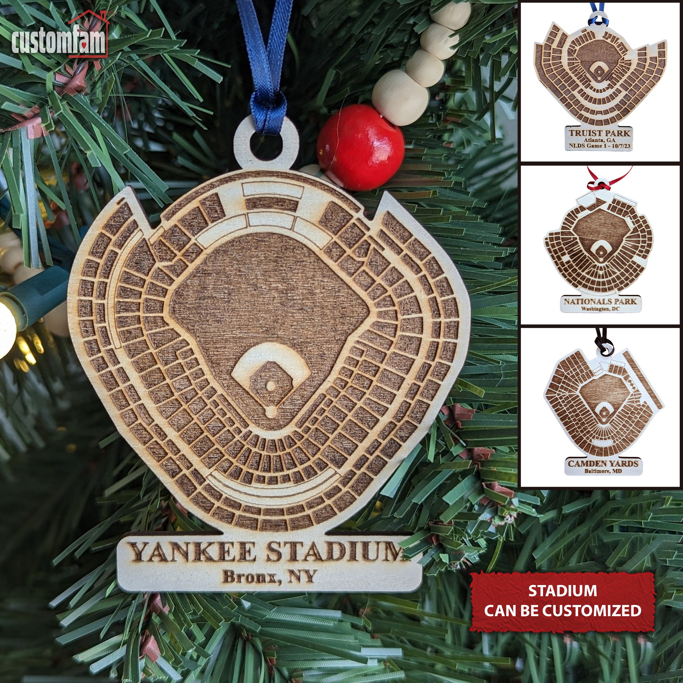 Personalized Baseball League Stadium Ornament, Christmas Gifts