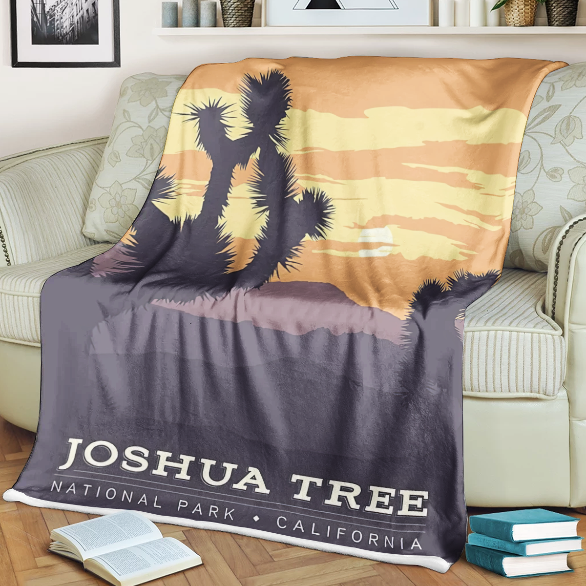 Joshua Tree National Park Fleece Blanket, Gifts For National Park Lovers, Outdoor Blanket