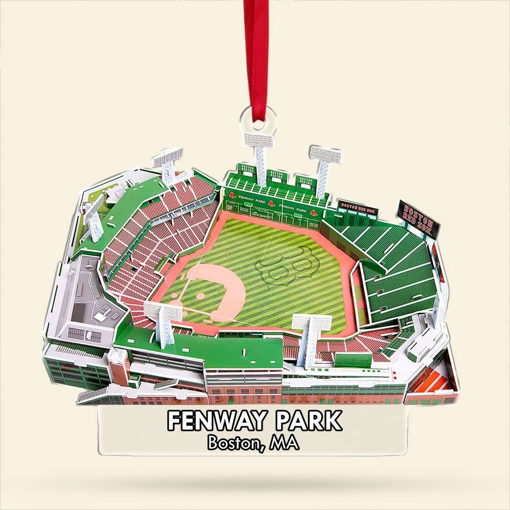 Personalized AL East Baseball Stadium Field Ornaments, Gift For Baseball Lovers