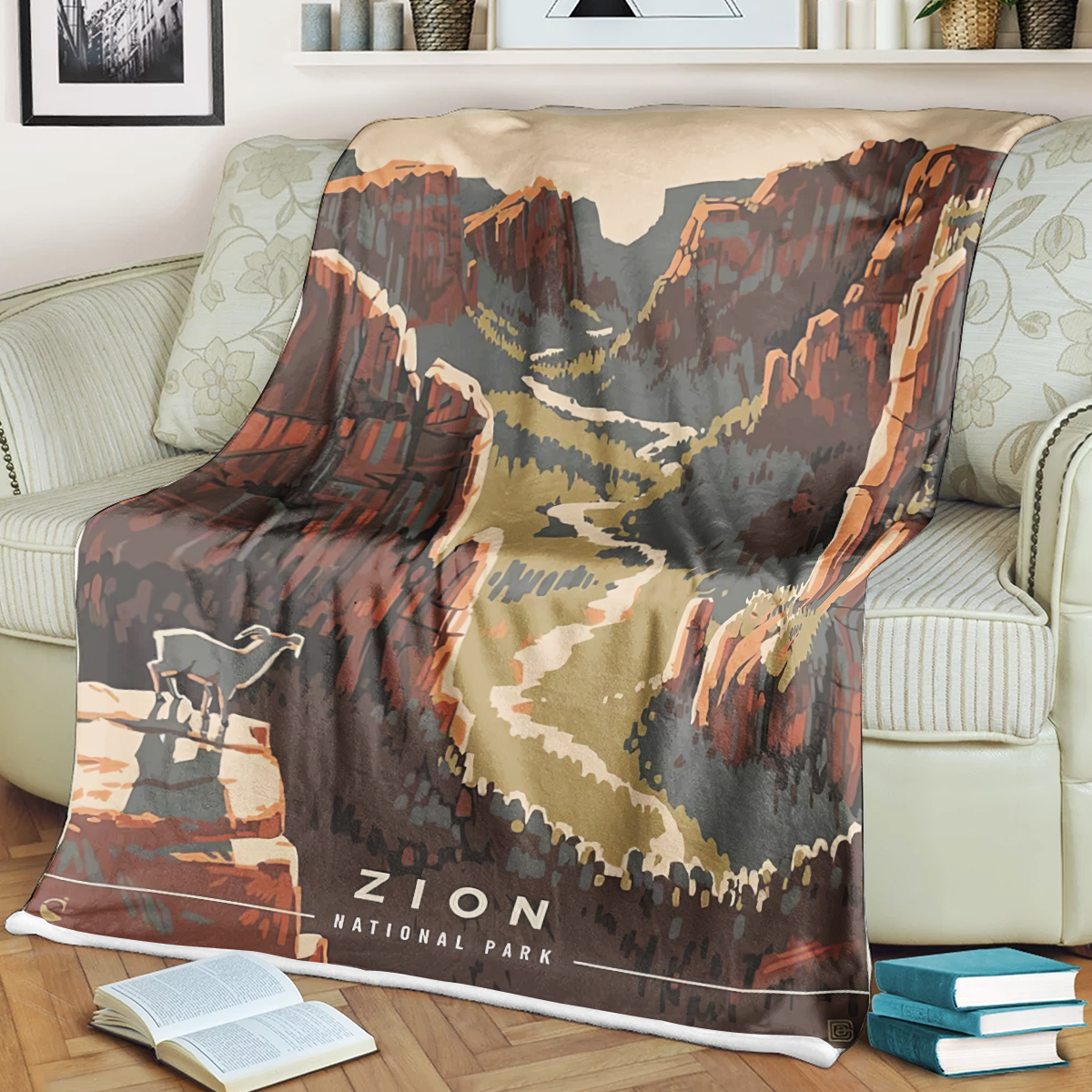 Zion National Park Fleece Blanket, Gifts For National Park Lovers, Outdoor Blanket