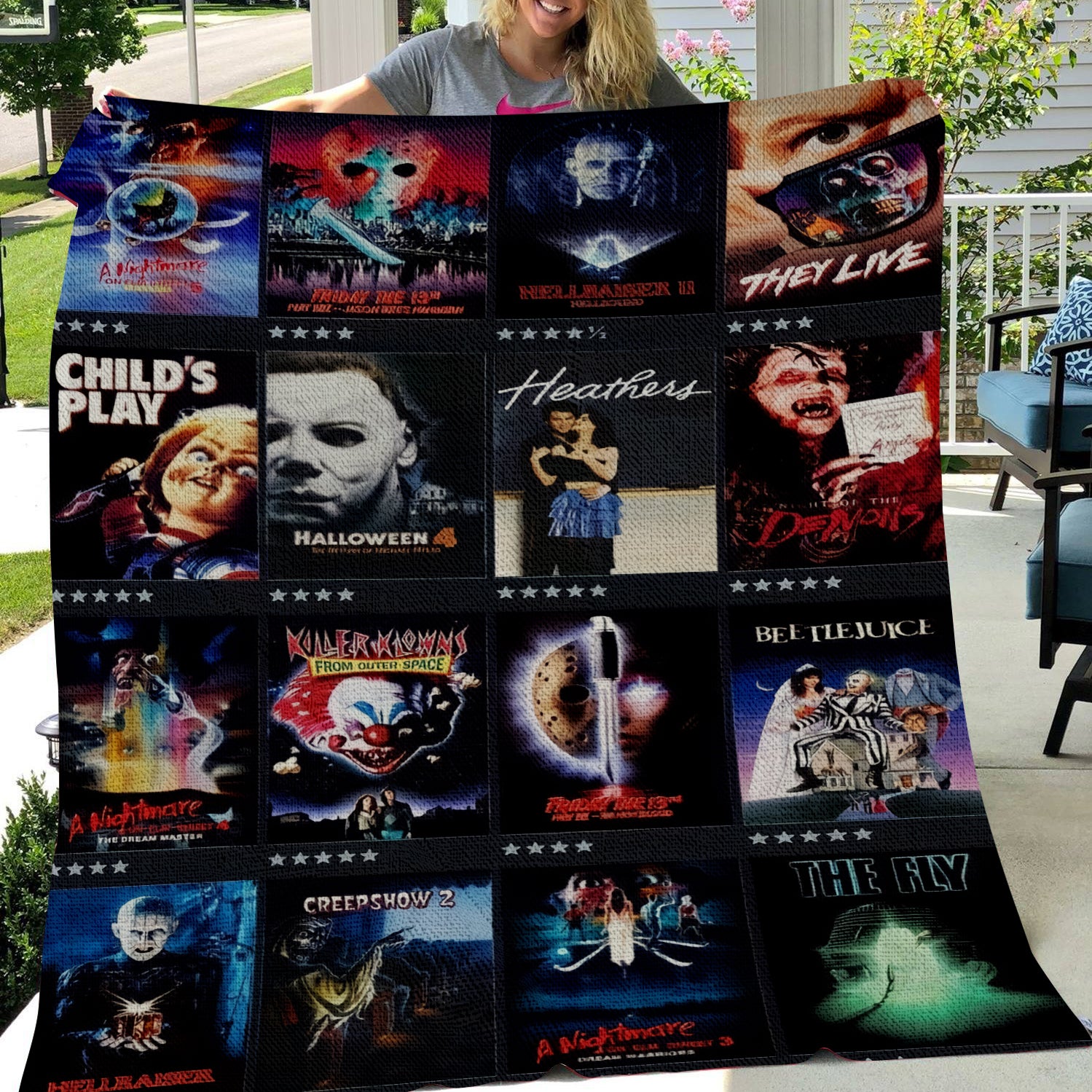 Horror Movie Watching Blanket, Horror Gifts, Halloween Decor