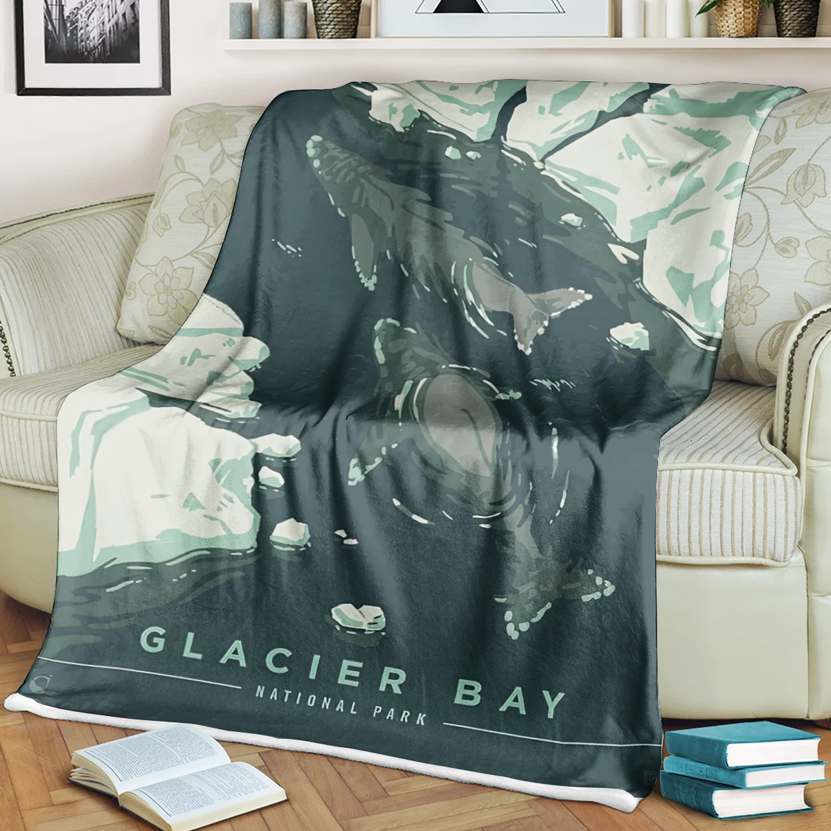 Glacier Bay National Park Fleece Blanket, Gifts For National Park Lovers, Outdoor Blanket