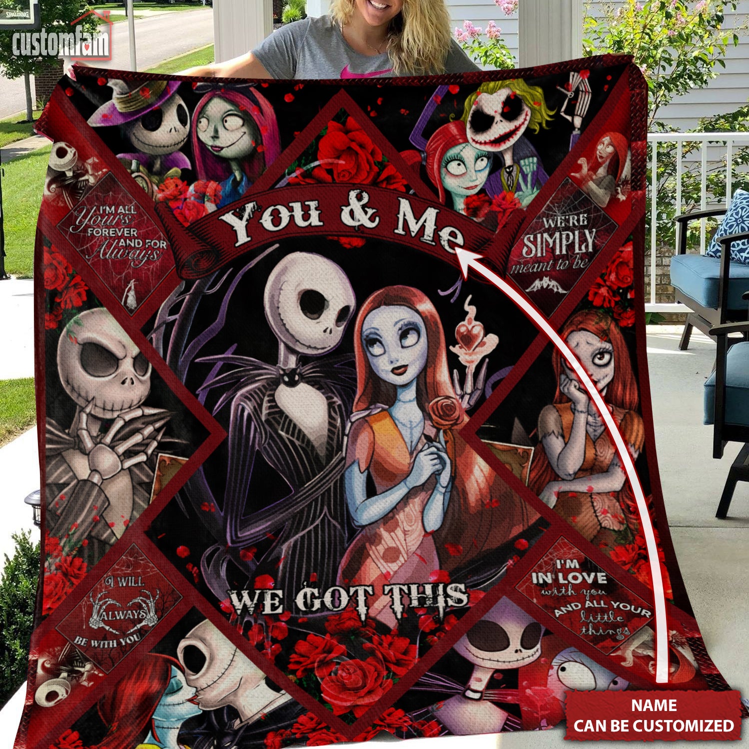 You & Me We Got This Jack And Sally Halloween Blanket, The Nightmare Before Christmas