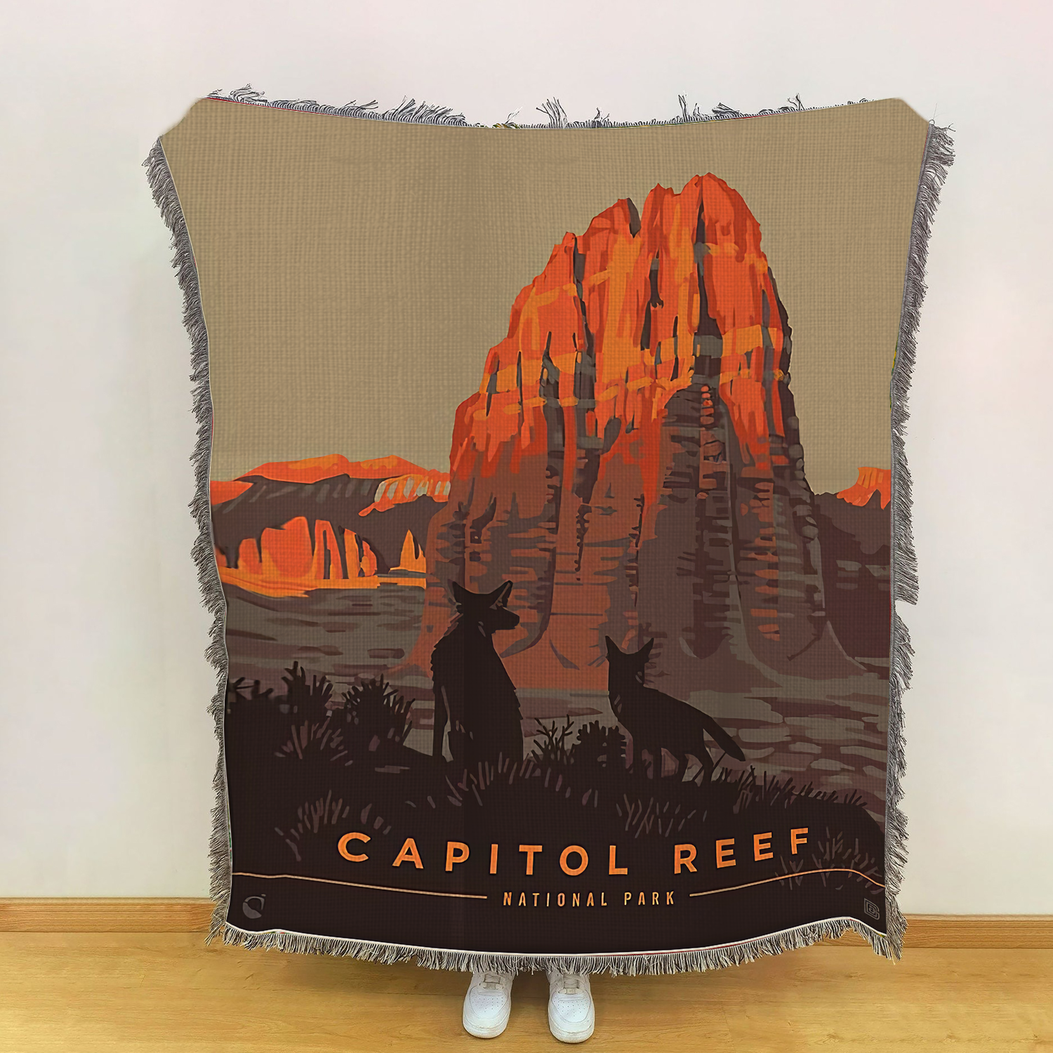 Capitol Reef National Park Woven Blanket, Gifts For National Park Lovers, Outdoor Blanket