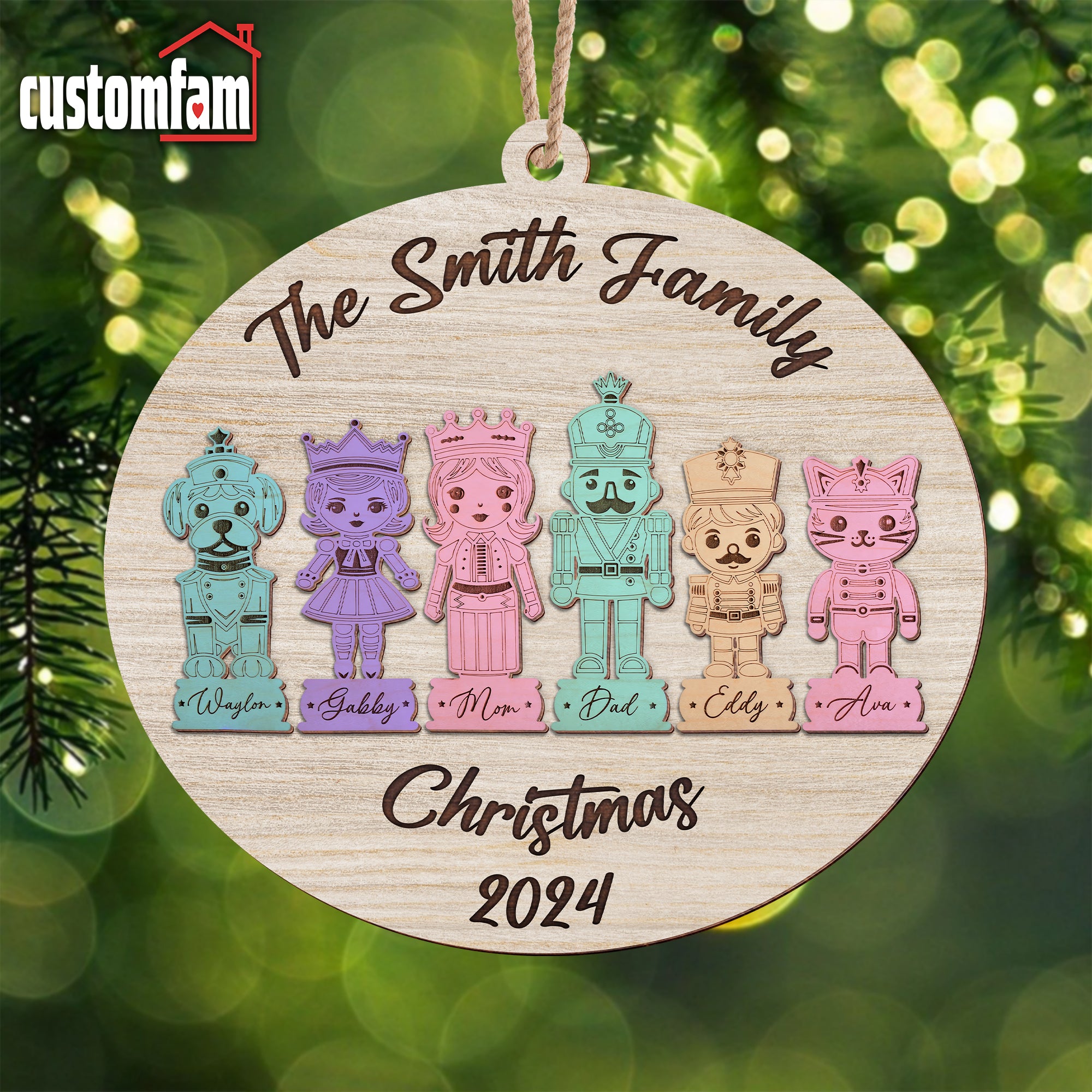 Personalized Nutcracker Family Christmas Ornaments, Family Gifts