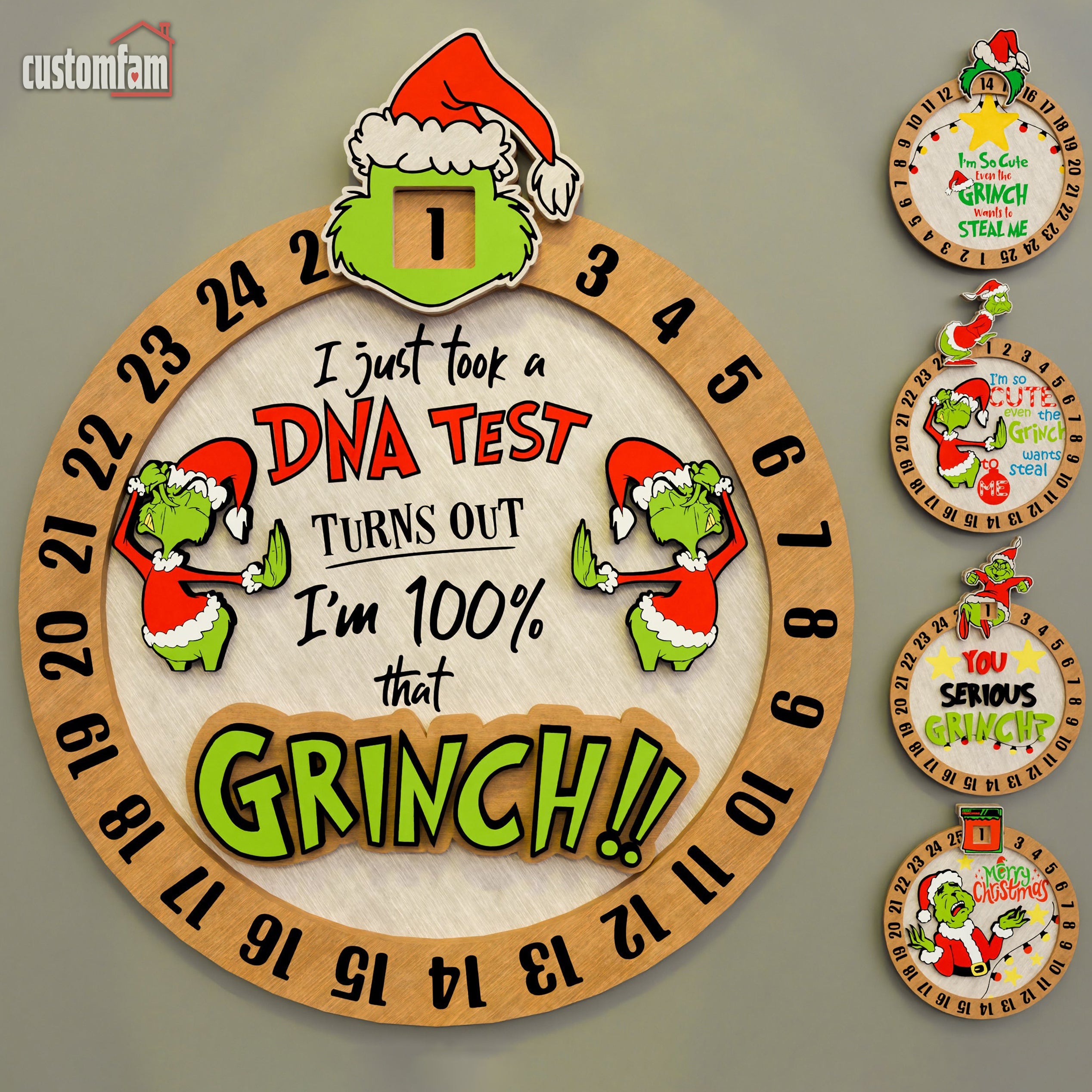 I Just Took A DNA Test Christmas Countdown Calendar Sign, Christmas Decor