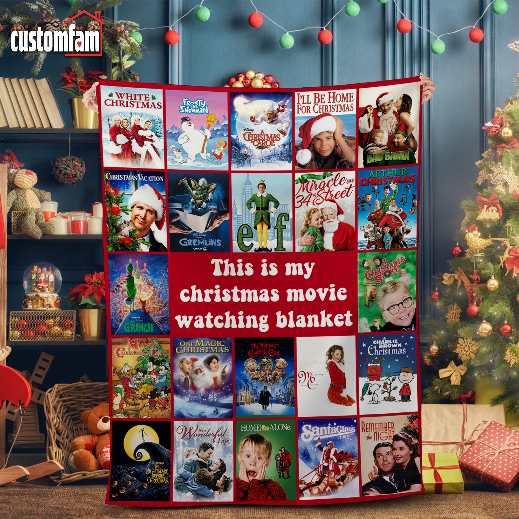 This Is My Christmas Movie Watching Blanket, Christmas Fleece Blanket, Christmas Gifts