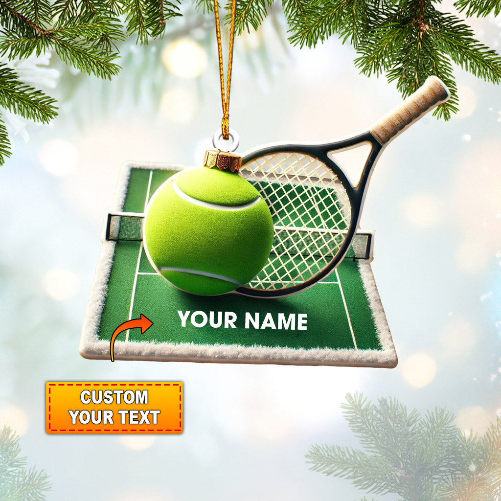 Tennis Ball Christmas Ornament, Tennis Ball Decoration, Sports Lover Holiday Gift, Tree Decoration