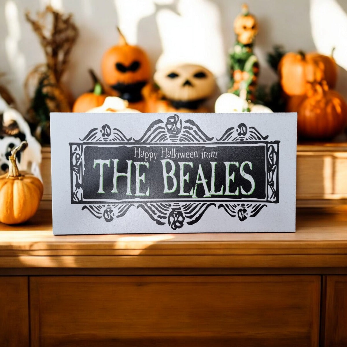 Personalized Halloween Wood Sign, Family Sign, Halloween Decor