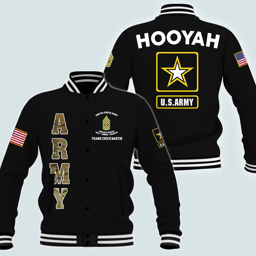 U.S Veteran Custom Jacket Proudly Served Personalized Gift