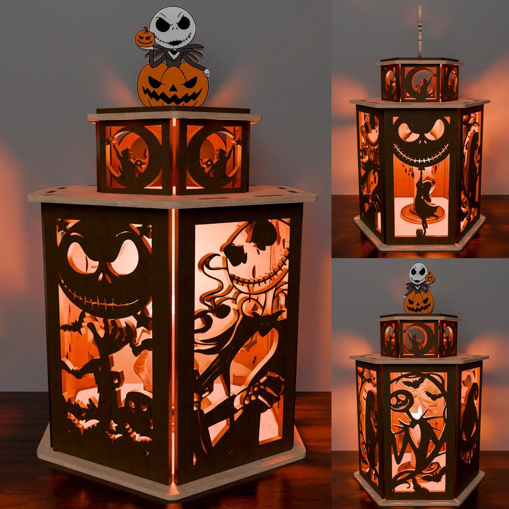 Halloween Candle Lamp, Nightmare Before Christmas  Lantern Boxes, Halloween Decor