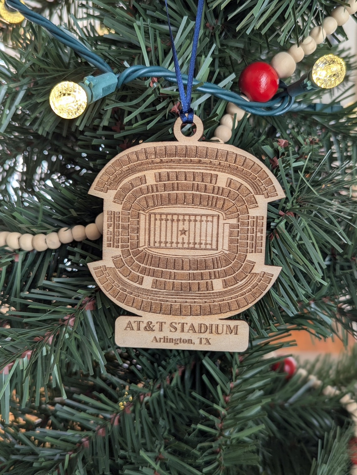 AT&T Stadium Personalized Football League Stadium Ornament, Christmas Decor