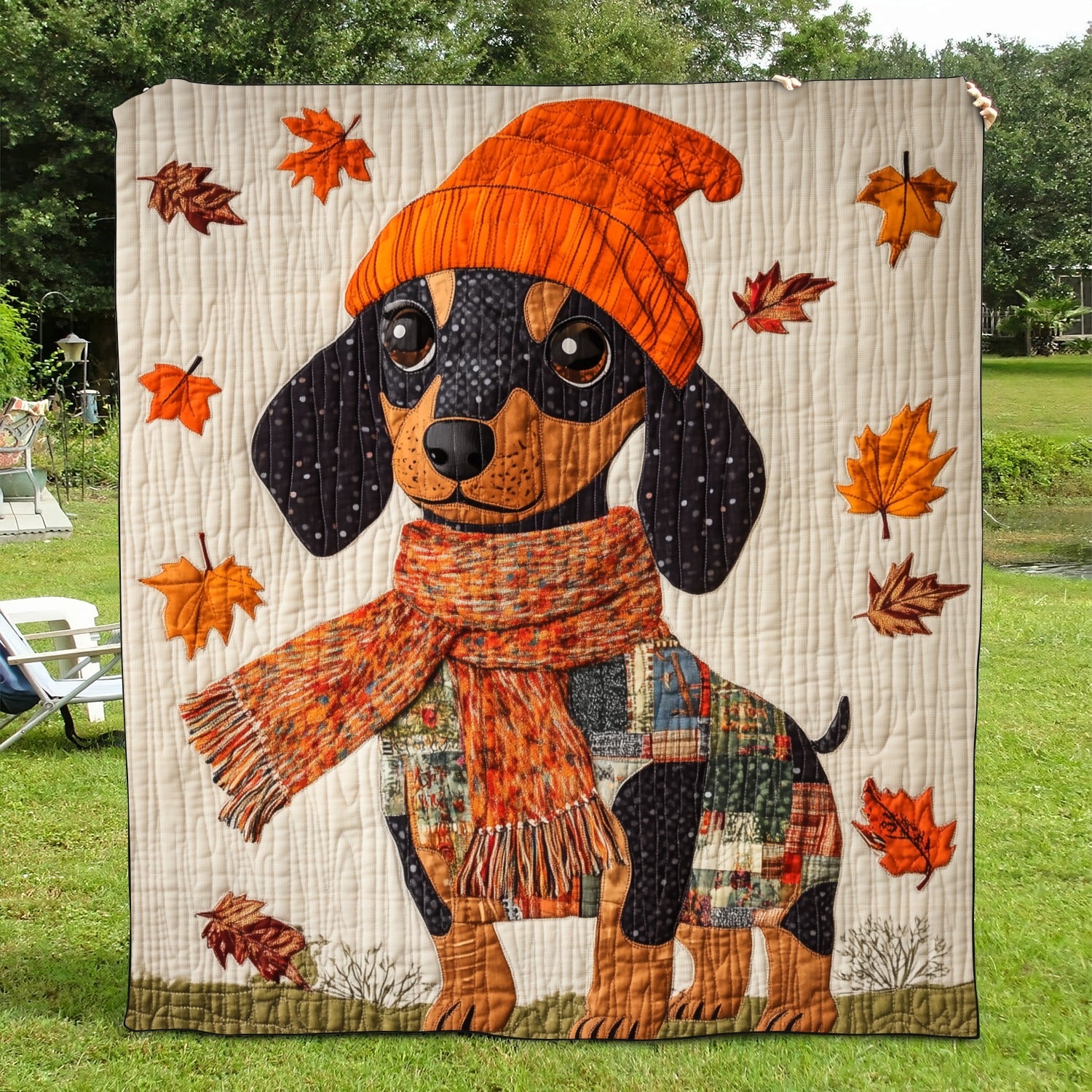 Lovable Dachshunds Art Blanket, Bedroom Decor, Gift For Dog Lovers