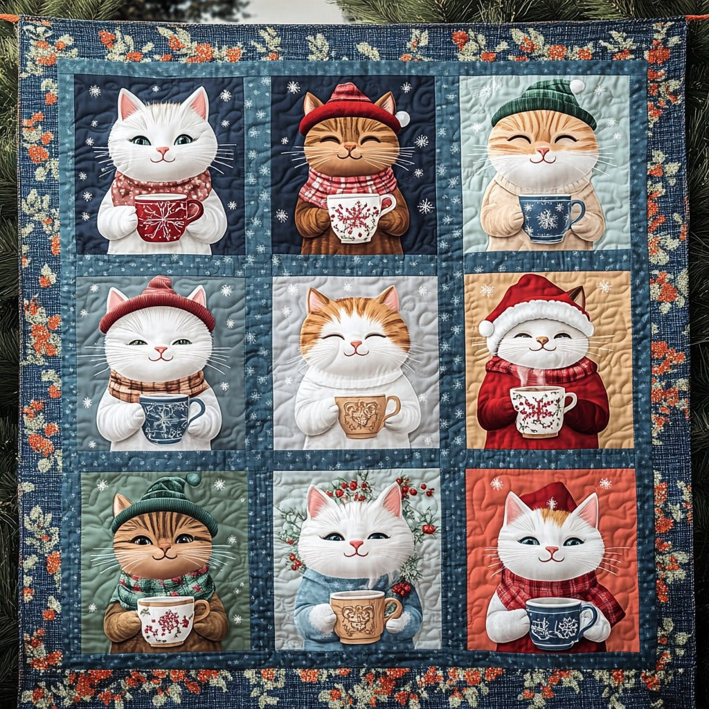 Cozy Cats Art Blanket, Bedroom Decor, Gift For Cat Lovers